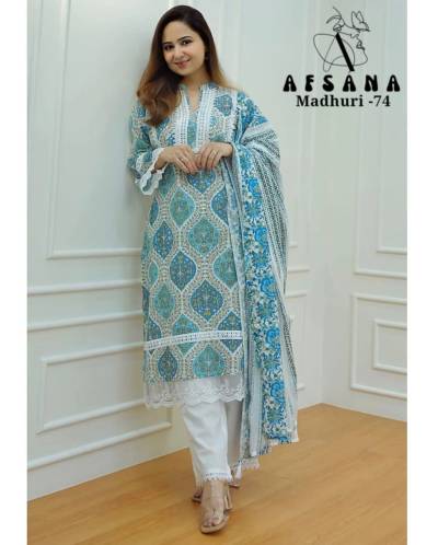 D.NO. MADHURI 74 BY LILLY STYLE OF INDIA PURE MUSLIN SUIT